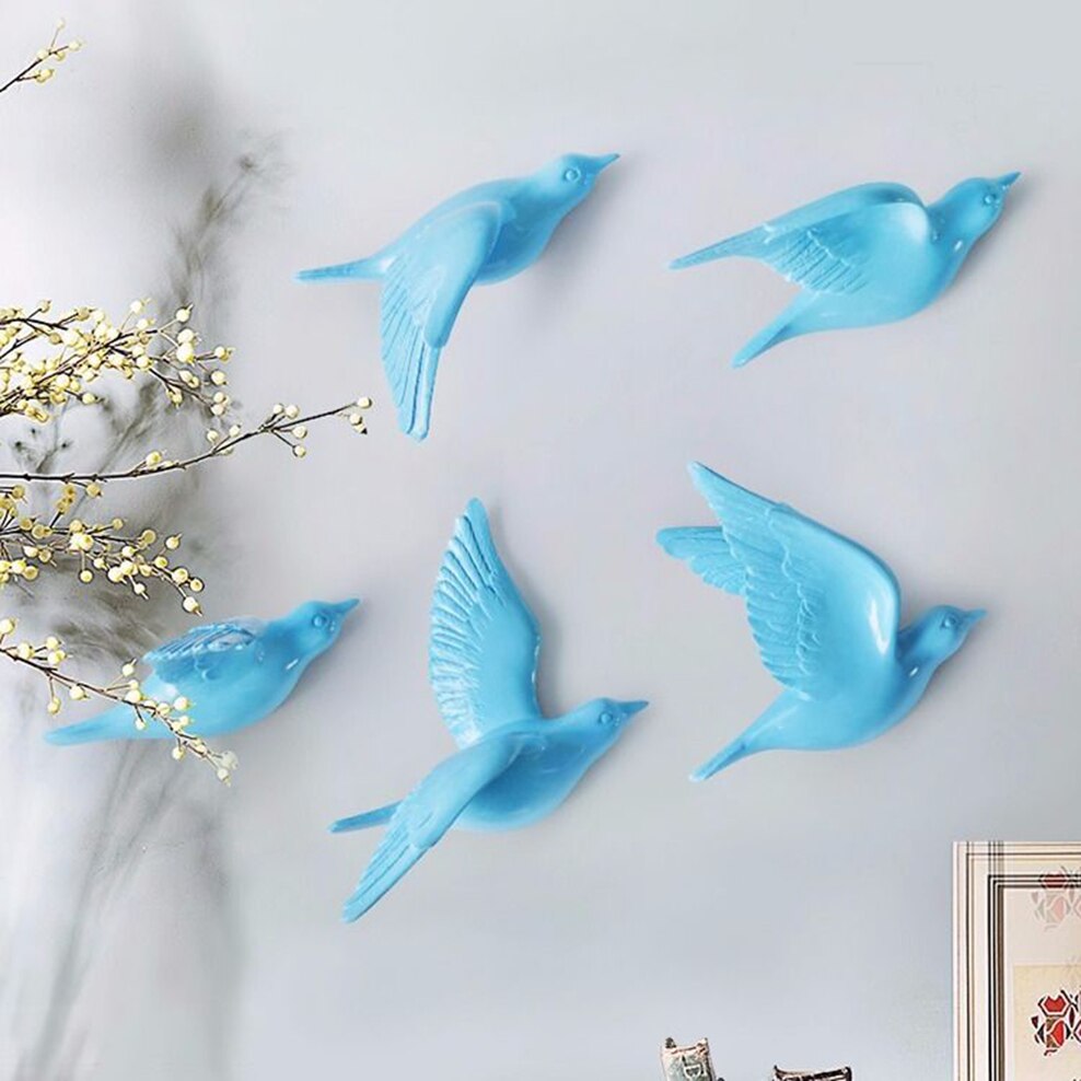 3D Bird Wall Decoration European Style Wall Hanging Wall Sticker Living Room Background Wall Home Decoration Accessories