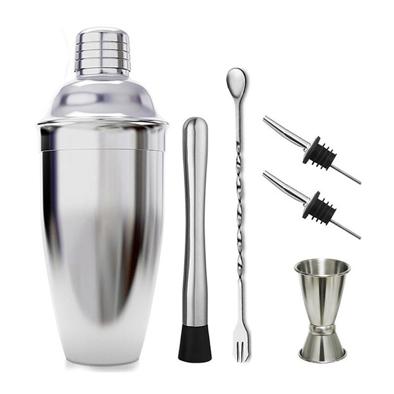 Cocktail glas shaker sæt bar redskaber bar værktøjer rustfrit stål til bartender drink party metal miljøvenlig: B