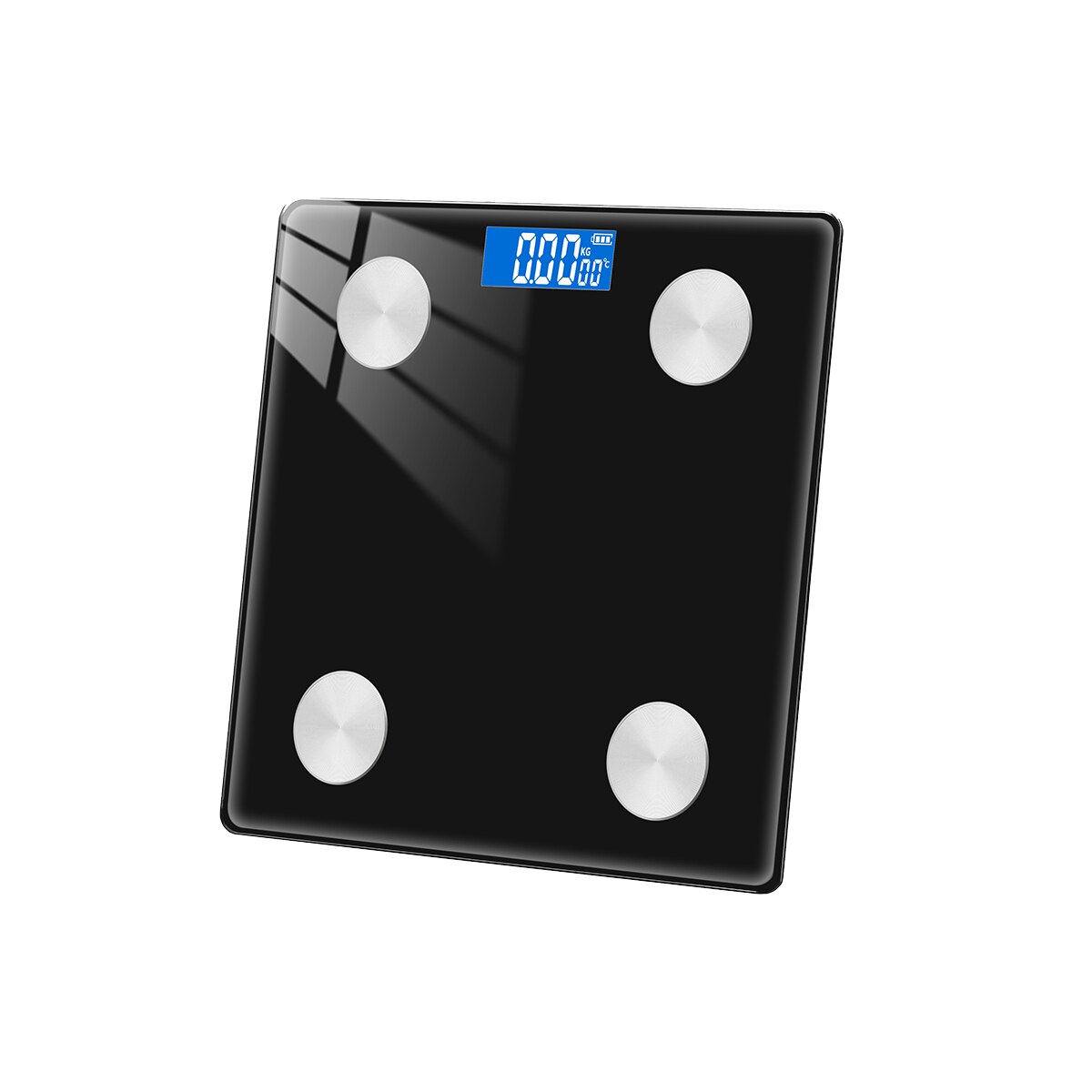 0.01g Precision Smart Scale Bluetooth Connection Explosion-proof Glass Slim Body Home Health Monitoring Indoor Weight Scale: Black