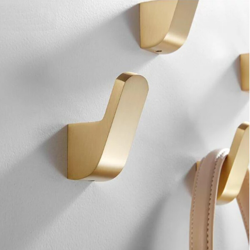 Badkamer Messing Muur Haak Jas Handdoek Haken Voor Badkamer Goud Koper Keuken Haak Kleding Haak JM210