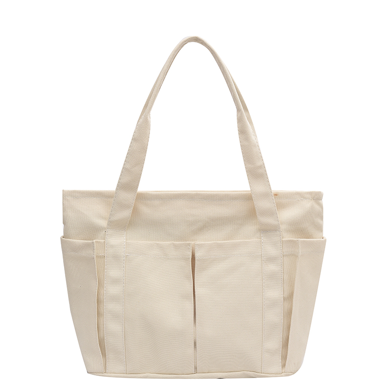 Casual Tassen Vrouwen 2022 Canvas Schoudertas Voor Vrouwen Grote Boodschappentas Portemonnees En Handtassen: Beige Shoulder Bag