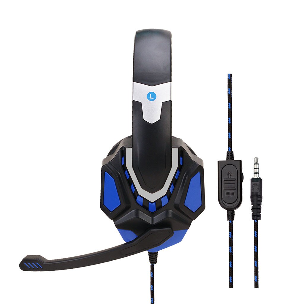 Blauwe Kleur Gaming Headset 3.5Mm Met Mic-Geluid Duidelijkheid Ruisonderdrukking Hoofdtelefoon Voor PS4 XBOX-ONE Pc Laptop Oortelefoon