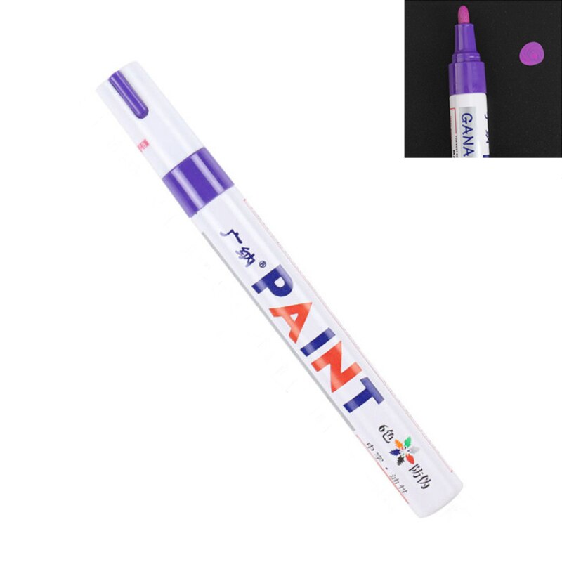 12 Kleuren Wit Waterdichte Rubberen Permanente Verf Marker Pen Autoband Loopvlak Milieu Band Schilderij: 557