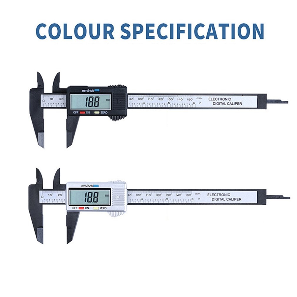 Electronic Digital Display Vernier Caliper 0-150MM Large LCD Screen All Plastic Digital Direct Reading