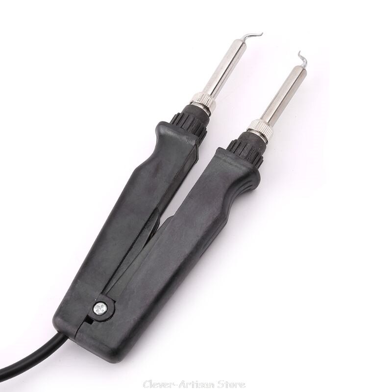 902 ESD SMD Double Soldering Iron Tweezer Handle Clip Heating Plier Soldering Station Accessories Au 28 20