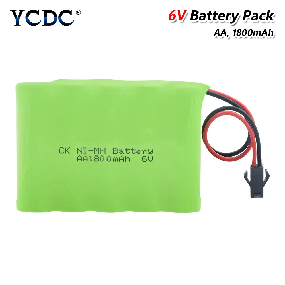 6V 1800mAh NI-MH AA Battery for RC Toy Electric toy security facilities electric toy AA battery 6v battery group L6.2/SM 2P PlUG: SM plug