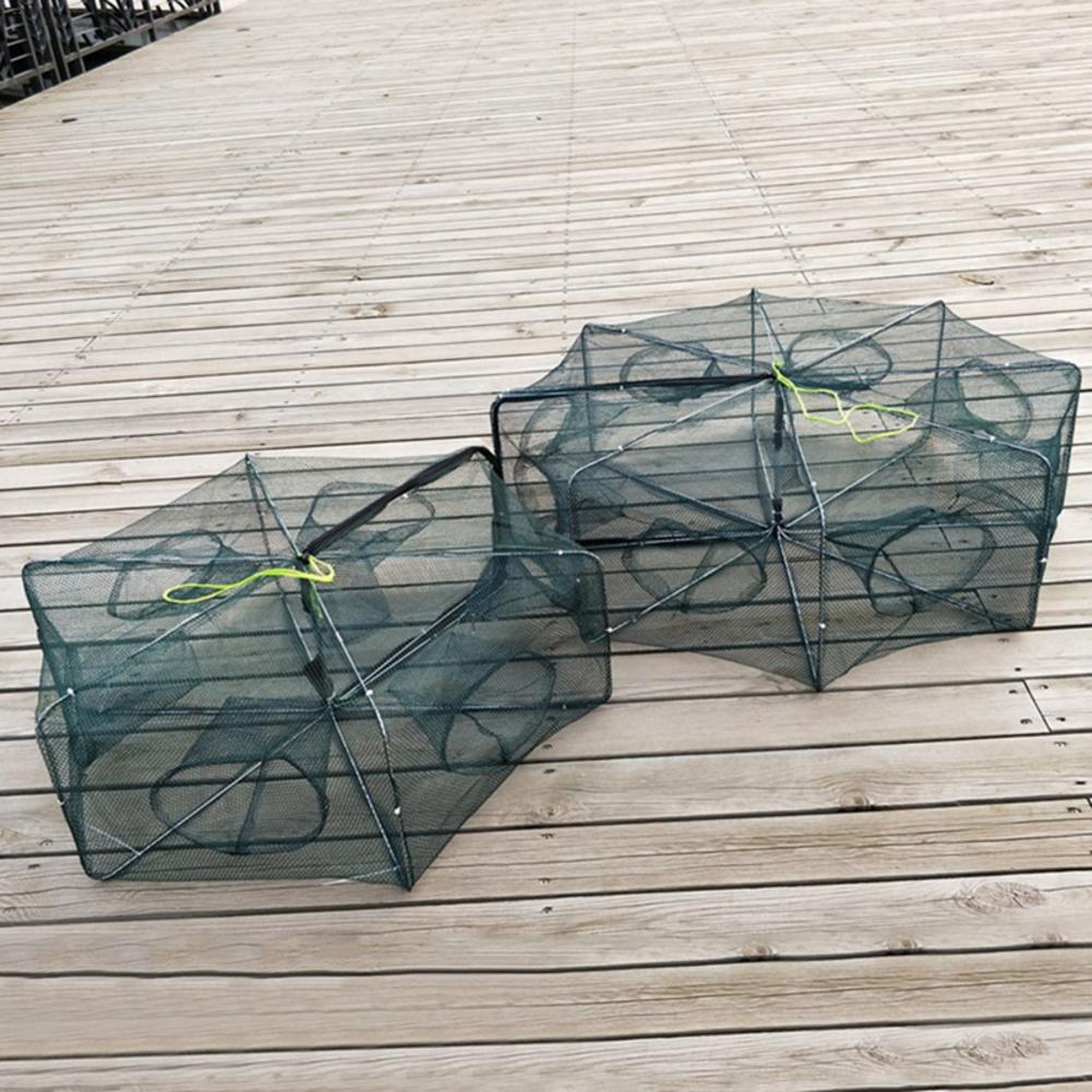Draagbare Garnalen Netto Vouwen Visnet Garnalen Kooi Trap Net Met Een 8M Lange Touw #4W