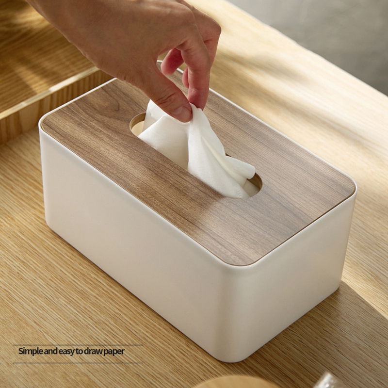 Living Room Desktop Japanese Bamboo And Wood Tissue Box Simple Drawing Paper Box Household Multi-Functional Storage Box