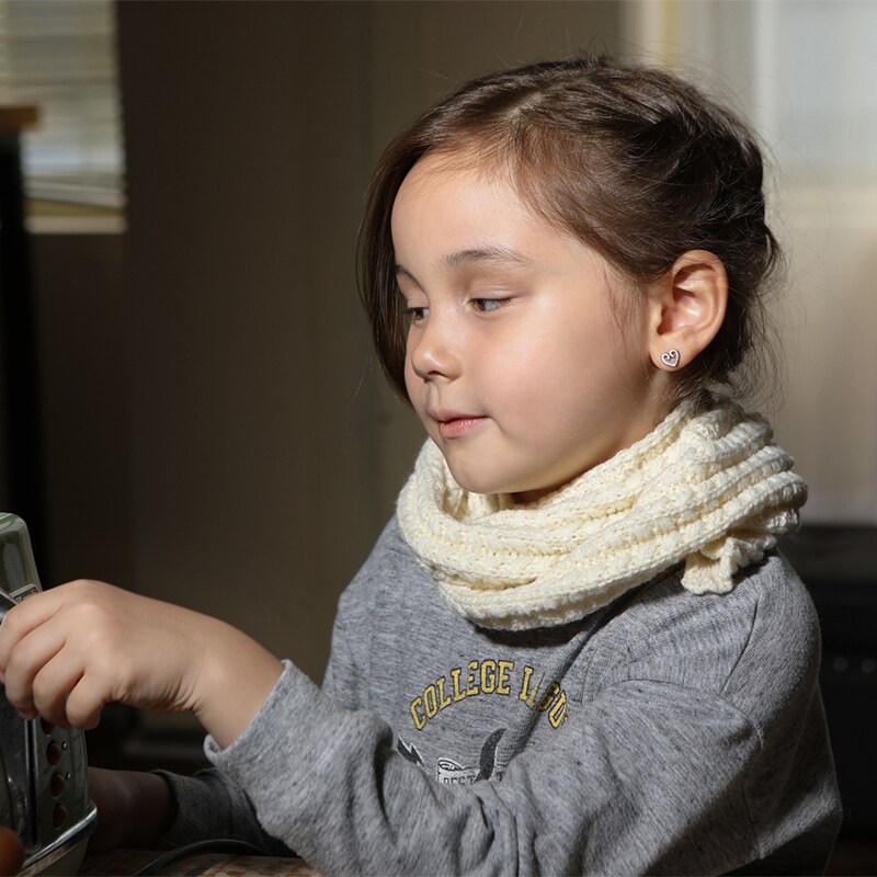 Sciarpa per bambini autunno inverno sciarpe per bambina all&#39;uncinetto tinta unita sciarpe per bambini scaldacollo per bambini calde a maglia all&#39;aperto accessori per bambini