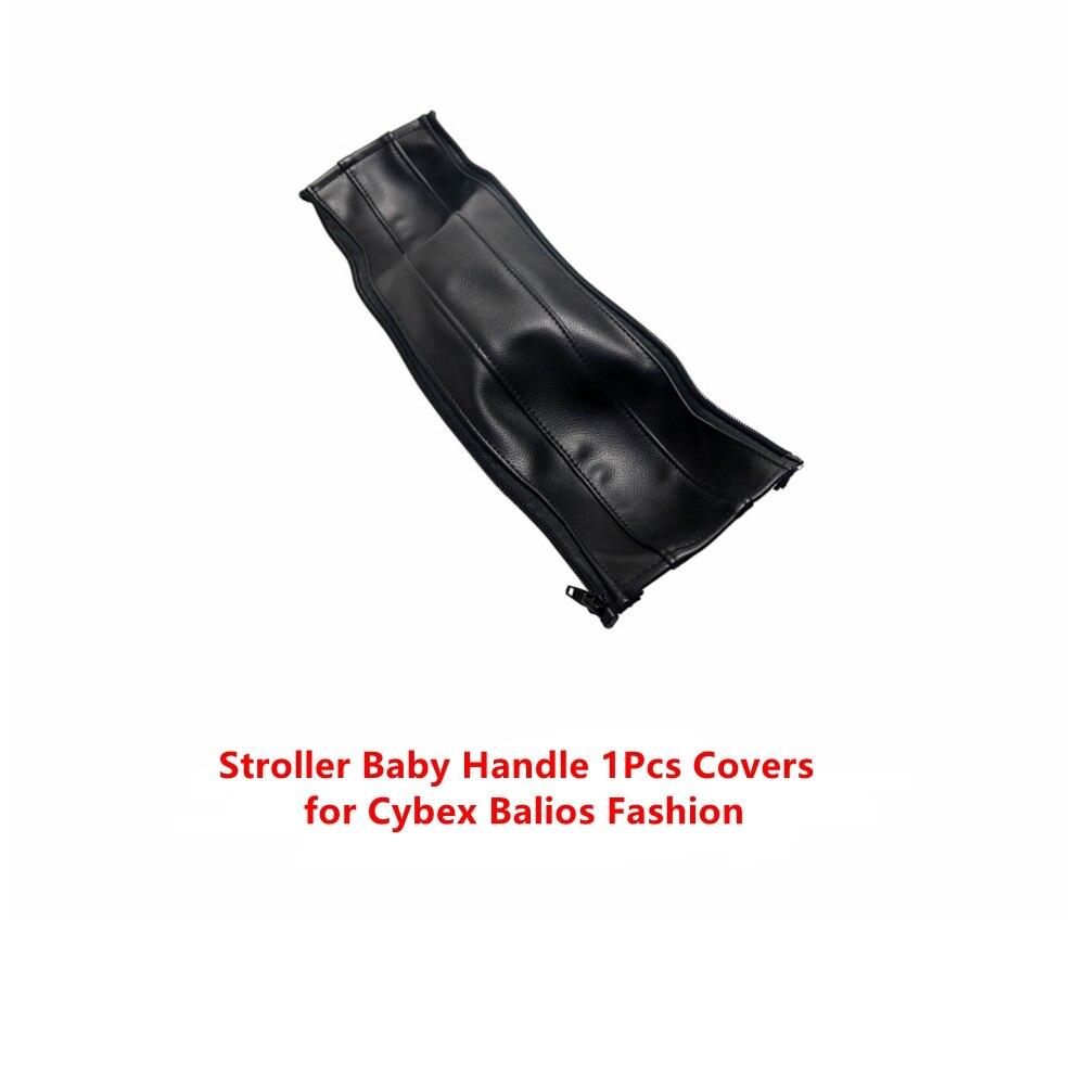 Housses de poignée en cuir pour bébé, adaptées à Cybex Balios, accessoires de poussette , housse d&#39;accoudoir: baby 1pcs black