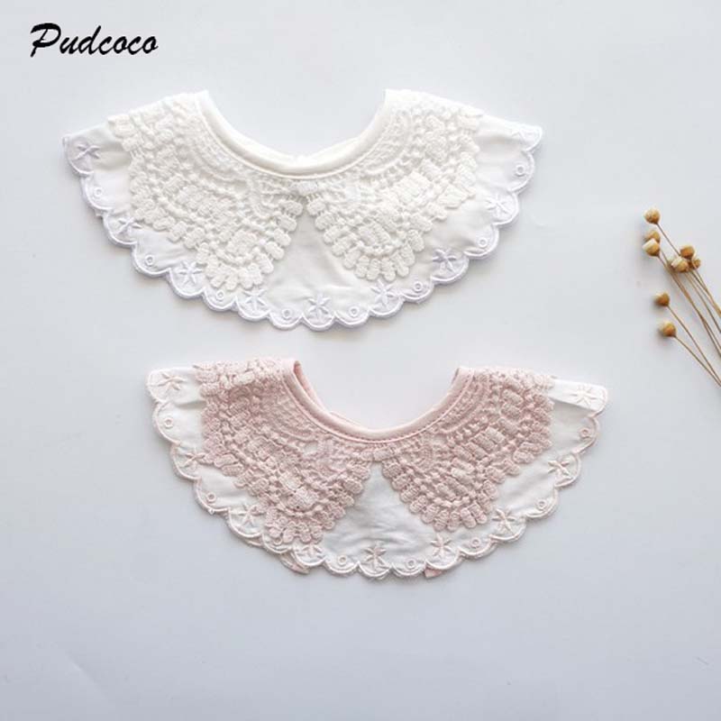 Baby Infant Spitze Bib Schöne Gefälschte Kragen Blume Bib Retro Speichel Handtuch Runde Baby Bib Baumwolle Spitze Gefälschte kragen Bib