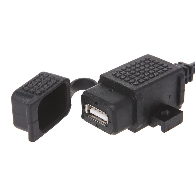 Kit de cargador USB impermeable de 2.1A para motocicleta, adaptador SAE a USB + arnés de extensión