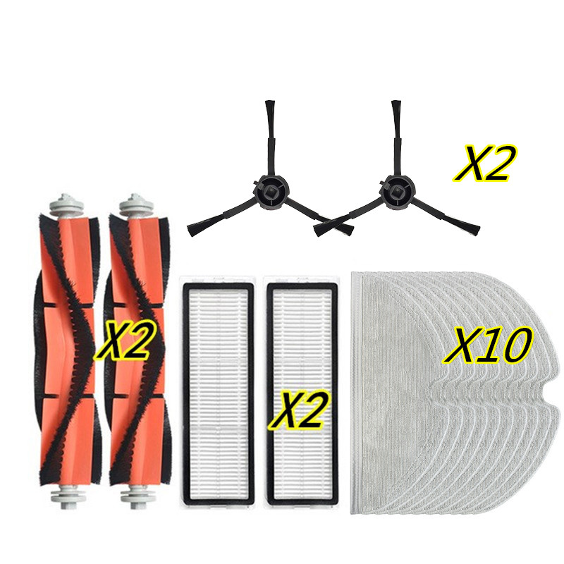 Voor Xiaomi Mi Robot Vacuüm-Mop 2 Pro + Robotic Cleaner STYTJ02ZHM Accessoires Belangrijkste Roller Side Brush Hepa Filter mop Rag Onderdelen: Set R