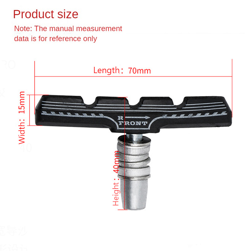 Pastillas de freno en v para bicicleta, accesorios de ciclismo de larga duración, de goma, silenciosas, 75g, 1 a 10 pares