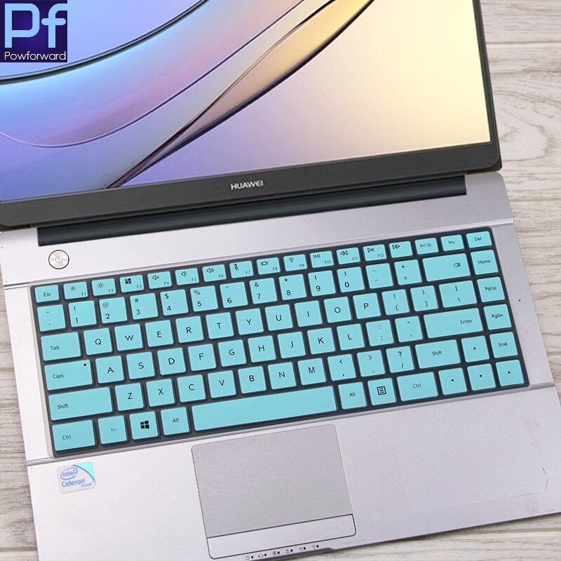 Silikoninen kannettavan tietokoneen näppäimistön kansi matebook huawei matebook  d 15.6 '' mrc -w50 pmrc -w60 pl-w19 pl-w29 15.6 tuuman suoja: Valkoinen sininen
