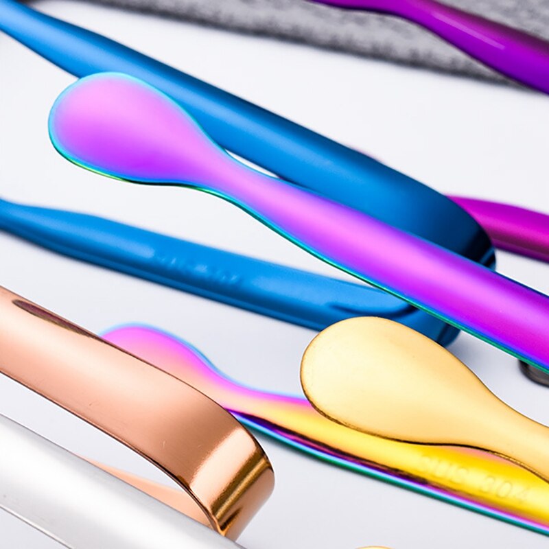 Stainless Steel Ice Tongs Portable Universal Sugar Tongs Food Tong Bread Food BBQ Clip Ice Cube Clamp Bar Kitchen Accessories