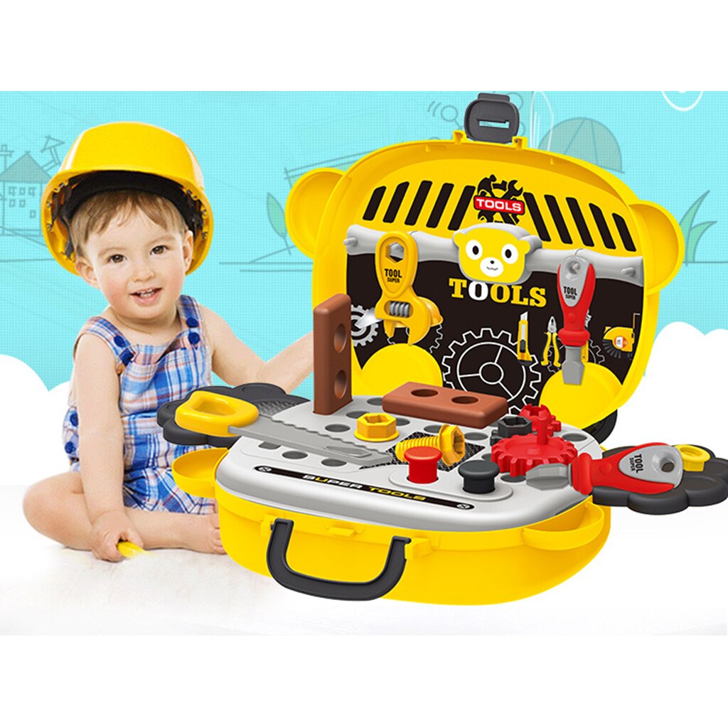 14 Pieces Pretend Play Tools Box Set, Suitcase Toy For Kids Toddlers Boys