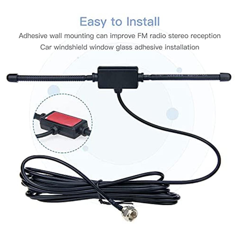 Antena de rádio fm antena dipolo fm para receptor estéreo sistema de música rádio fm casa estéreo áudio vídeo receptor de cinema em casa