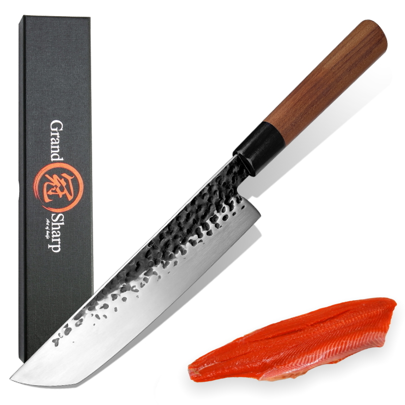 Ensemble de couteaux de Chef japonais Santoku Nakiri, couperet, utilitaire de tranchage, outils de boucherie en acier inoxydable 440C: 7 inch nakiri knife