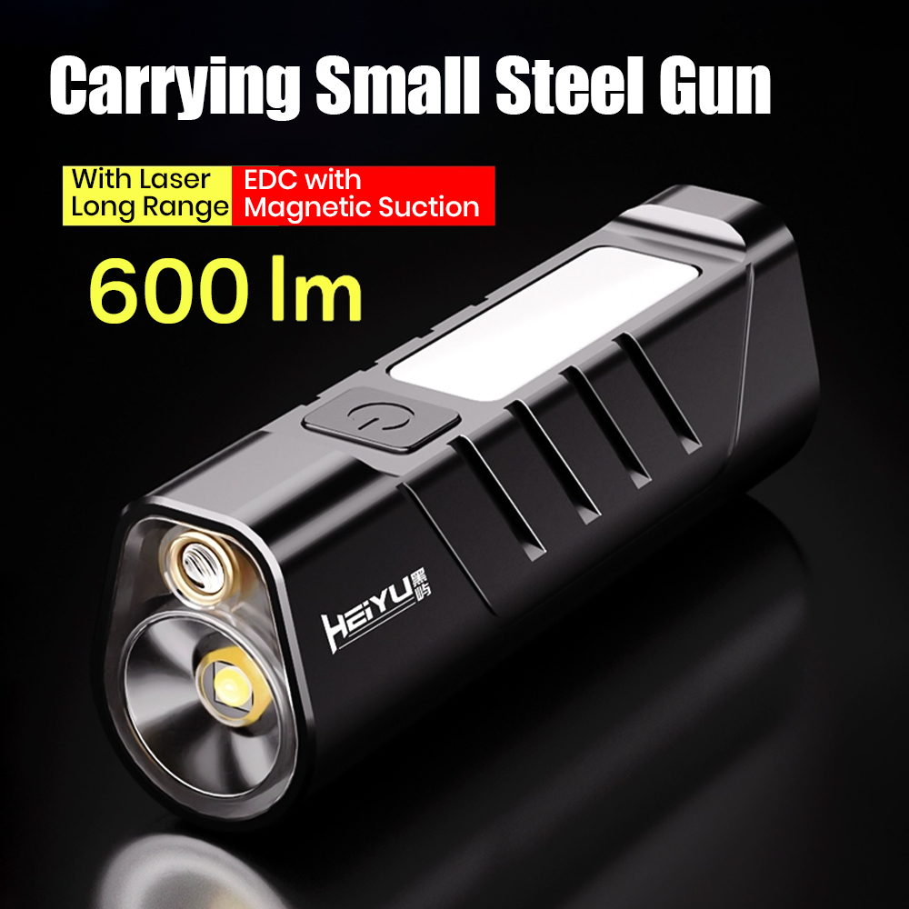 SKYRAY SM55 600 lúmenes EDC linterna 18650 bolsillo USB C antorcha recargable MINI luz Led con magnético para acampar caminar de noche