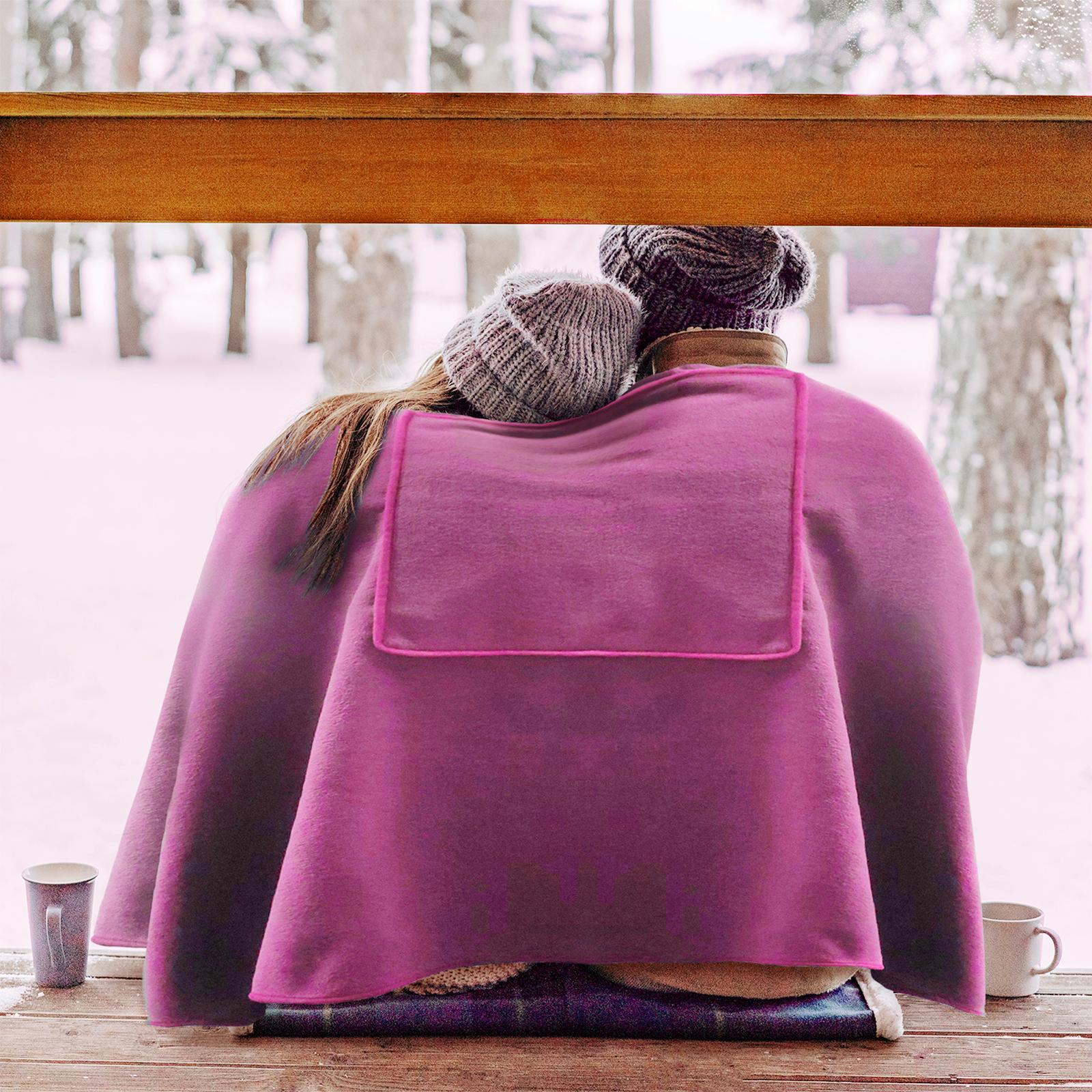 Coperta elettrica USB protezione da surriscaldamento coperta per gambe regolabile a 3 leve coperta riscaldante 5V per ufficio casa gamba posteriore braccia collo: rosa rosso