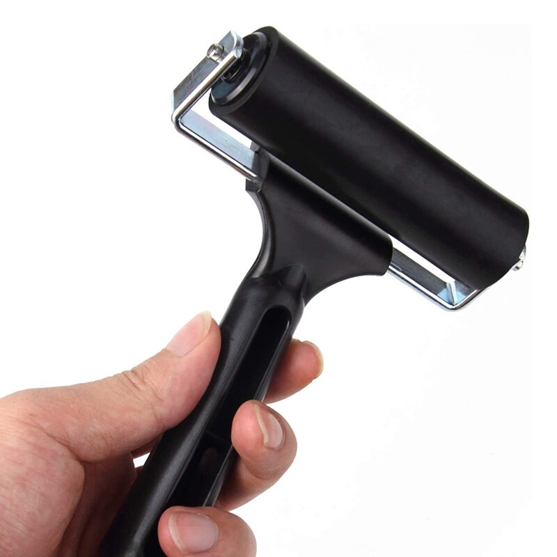 2 Stuks 4-Inch Rubber Rem Roller Soft Rubber Rem Rubber Drum Kwast Inkt Applicator Art Craft Stempelen gereedschap