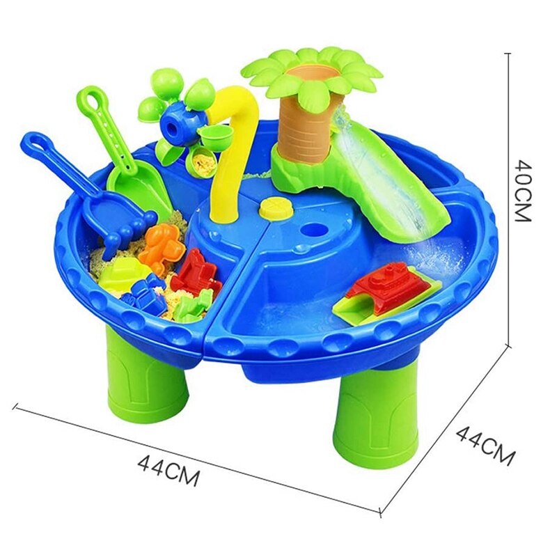 Children&#39;s Beach Toy Set Play Sand Toys Kids Summer Beach Table Baby Water Sand Digging Tools for Seaside Swimming Pool