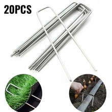 20pcs Turf Pin Black Fastening Garden Tent Ground Staple’s Securing Pegs