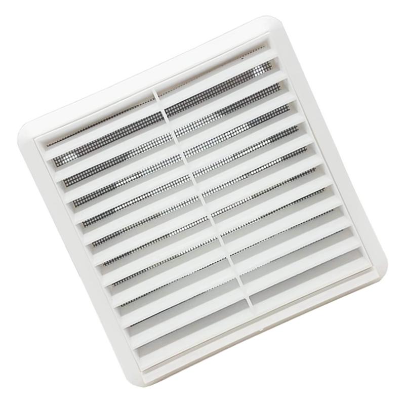 1PC Air Vent Ventilation Grill Cover Wall Ceiling Mounted Vent Built-in Fly Screen Mesh for Bathroom Office Home (White, 100mm)