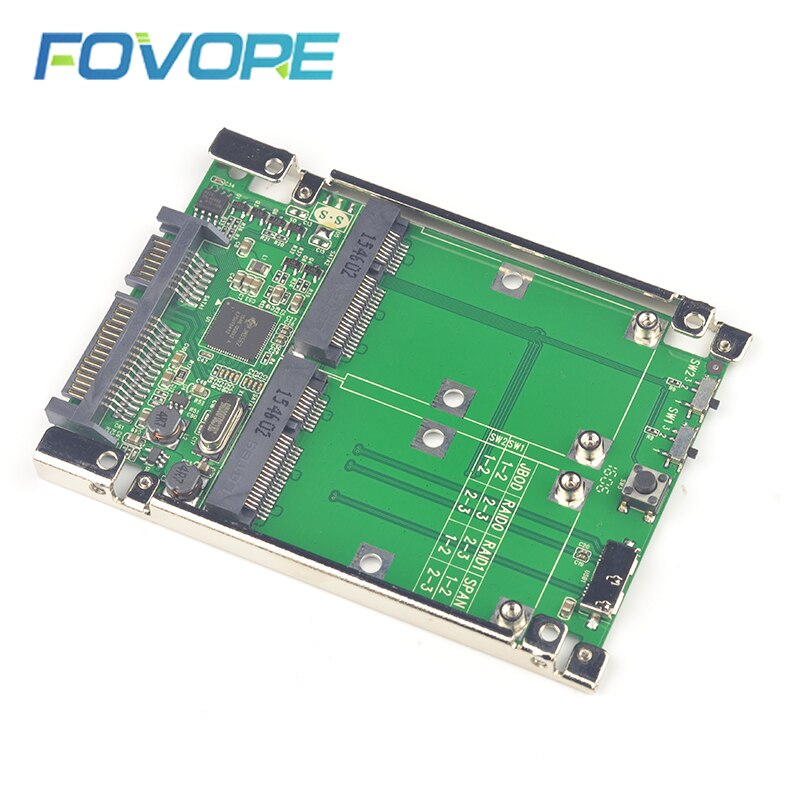 2.5 "SATA III zu Dual Mini SATA USB 3,0 zu 2 mSATA SSD überfallen Regler karte Konverter mit kabel