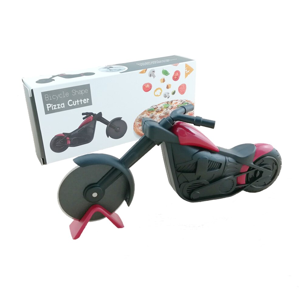 Bicycle Pizza Cutter Wheel Non-stick Dual Cutting Wheels Stainless Steel Bike Pizza Slicer For Pizza Lovers Vacation: F