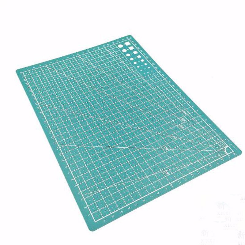 30*22cm A4 Grid Lines Ruler Self Healing Cutting Mat Craft Card Art Carving Fabric Leather Paper Board Sewing Tool Cutting Plate: Green