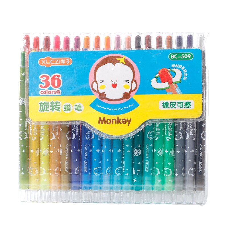 Art painting oil painting stick painting color stick washable rotating crayon set painting color pen student art supplies