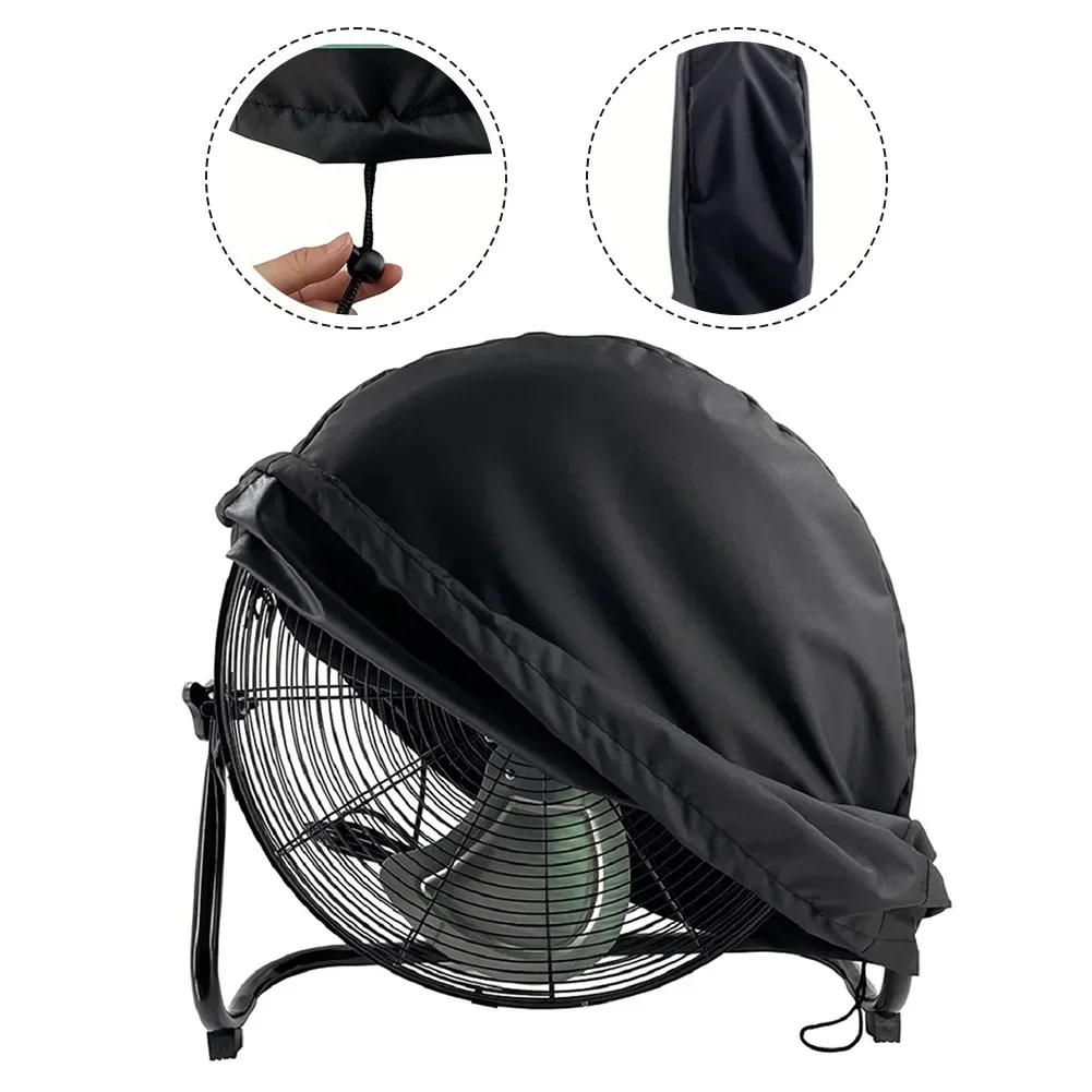 Foldable Industrial Electric Fan Cover Industrial Waterproof Sun Protection Oxford Cloth Fan Cover Adjustable Straps Dust Cover
