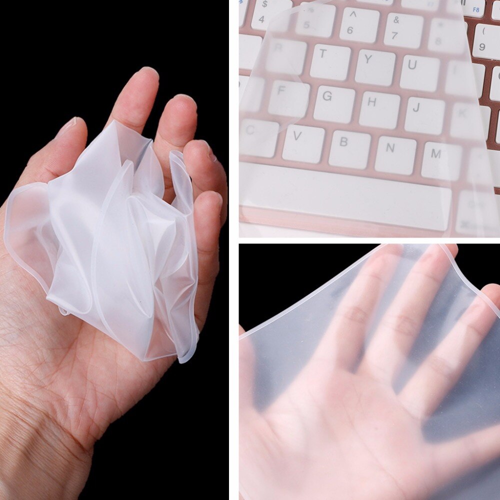 Ultra-slim Transparent Waterproof Laptop Keyboard Protective Silicone Dust-proof Film 14,15/17 Inch