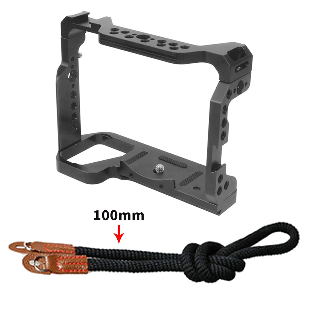 CNC A73 A9 Camera Cage Rig w Top Handle Grip Tripod Mount for Sony A7RIII A7III A7MIII Cooling Bracket a7iii a7r3 a7m3 Extension: Combo H w Lanyard