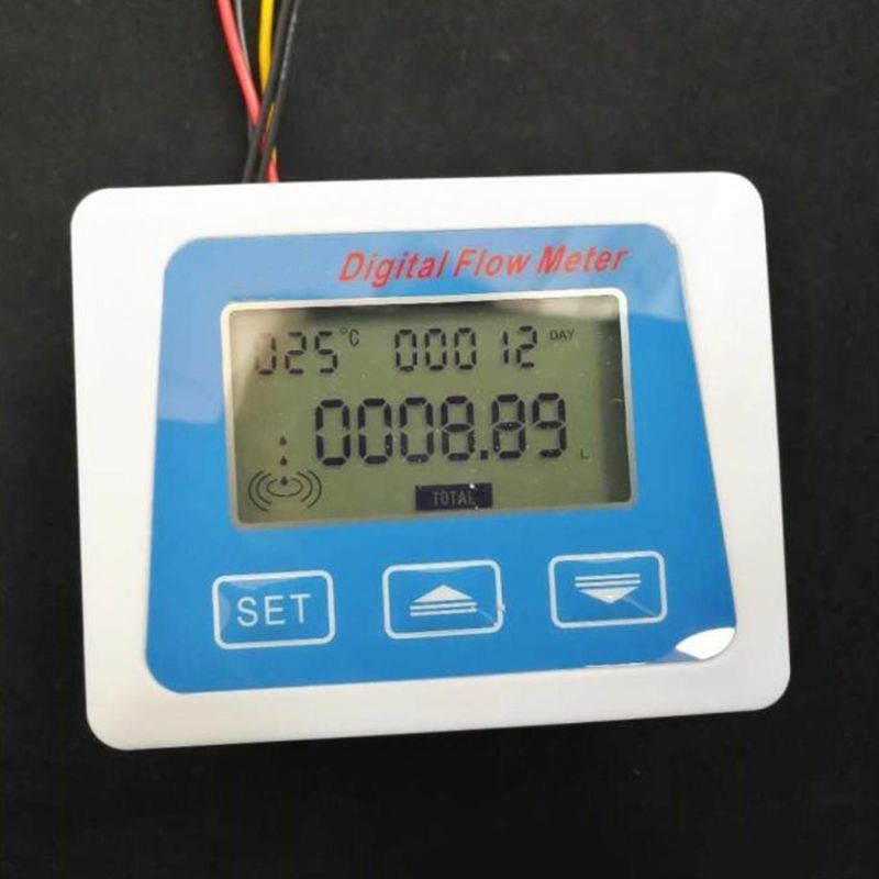 Digital Lcd Display Water Flow Sensor Meter Flowmeter Rotameter Temperature