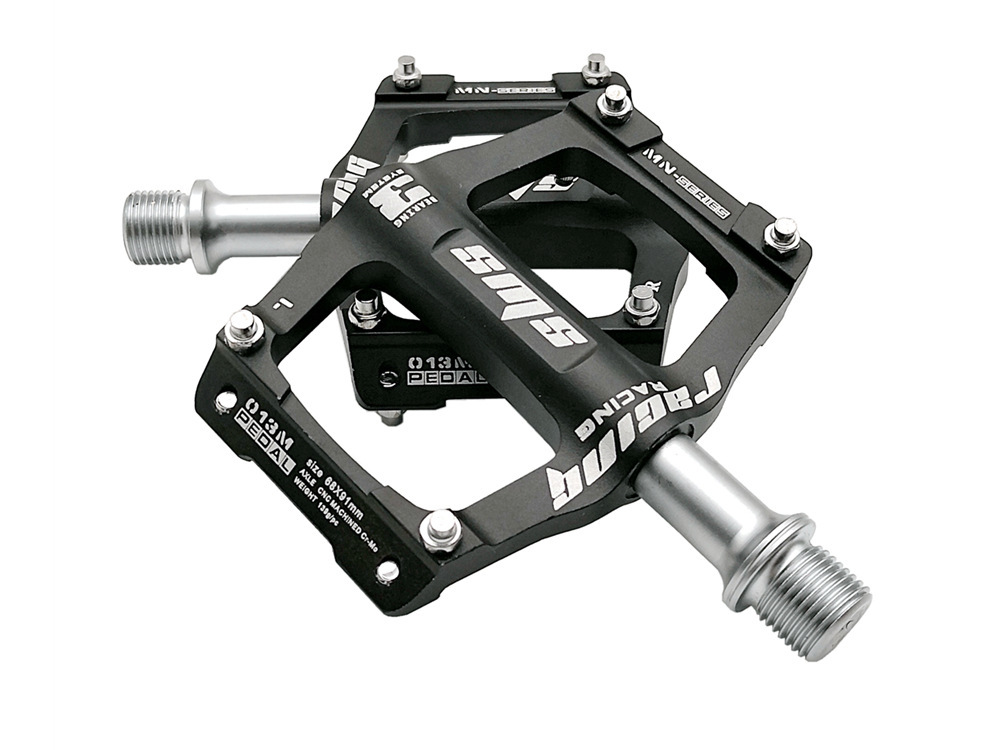 CNC-plataforma antideslizante para bicicleta de montaña, piezas ultraligeras de 3 rodamientos, AL6061,: Negro