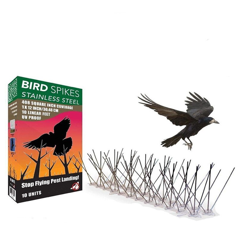 Plastic Repeller Bird and Pigeon Spikes Deterrent Anti Bird Stainless Steel Spike Strip Bird Scarer Repeller for Pigeon