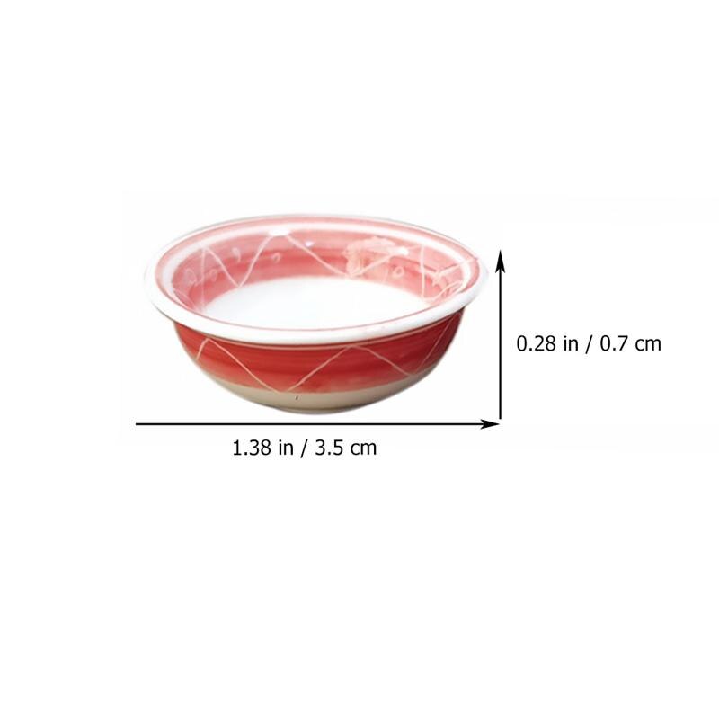 2pcs Mini Bowl Models Mini Ceramic Bowls Mini Scene Adornments Mini DIY Decors