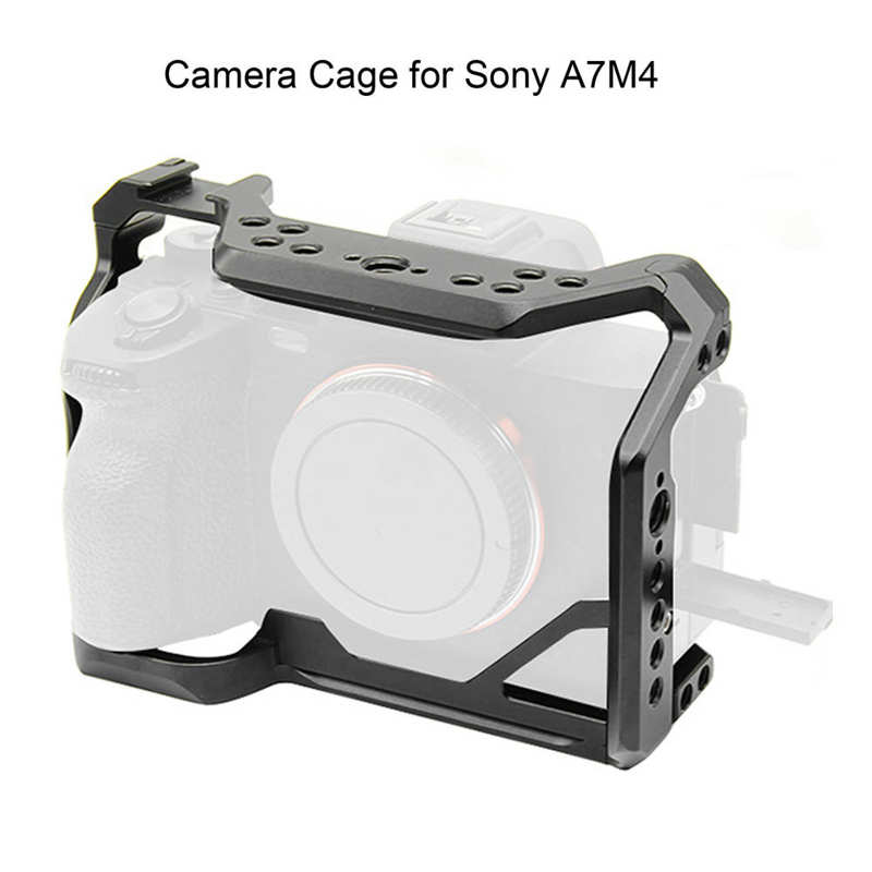 Aluminium Camera Cage Rig Met 1/4in 3/8in Schroef Gaten Koud Shoe Mount Voor Sony A7M4 camera Fotografie Accessoires
