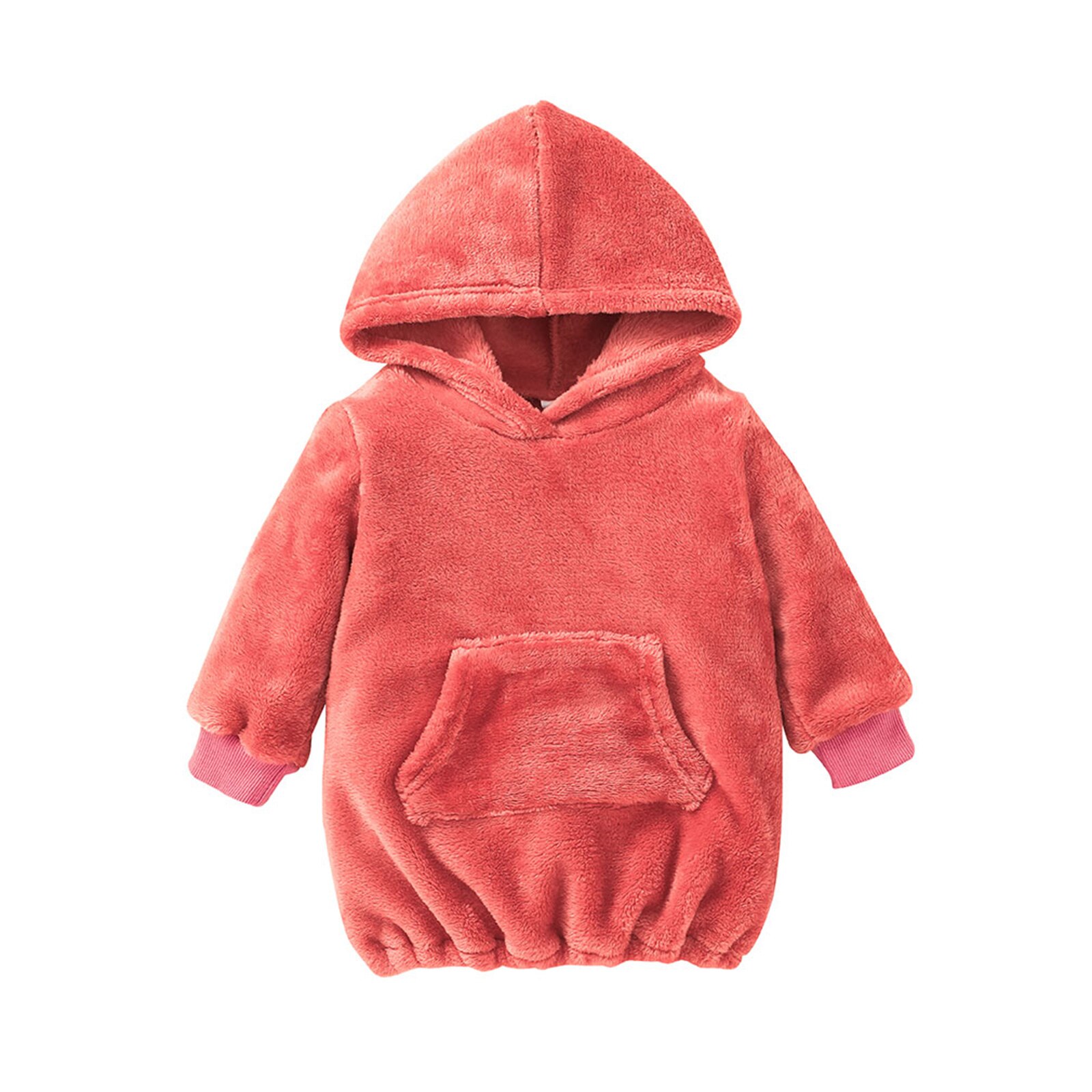 Toddler Winter Hoodie Fleece Hooded Long-Sleeves Sweatshirt with Belly Pocket for Baby Girls 3-24 Months