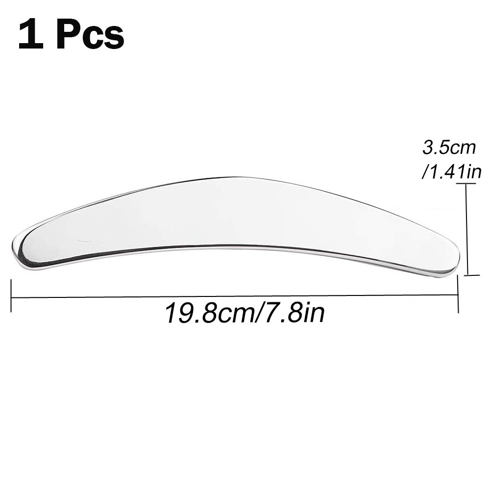 Juego de herramientas de masaje para raspar Gua Sha de acero inoxidable, para espalda, piernas, brazos, cuello, hombros y todo el cuerpo, 1/4/7 Uds.: Transparente