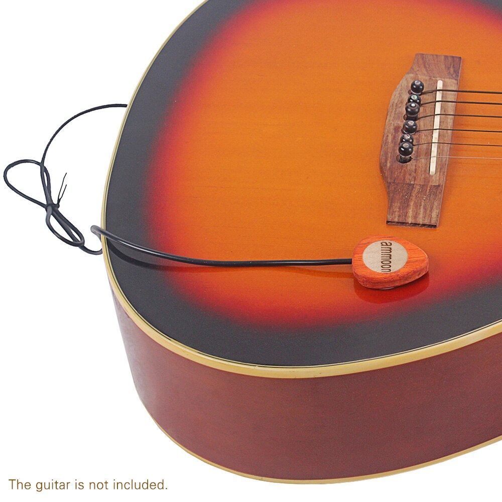 ammoon Mandolin Guitar Pickup Wood Piezo Contact Microphone Pickup 6.35mm Port for Guitar Ukulele Violin Banjo Mandolin
