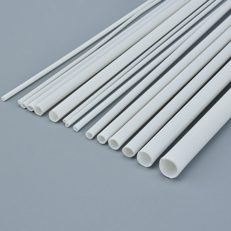 20 pz ABS tubo tondo cavo circolare tubo di plastica diametro 2mm 2/3/4/5/6/8mm per giocattoli modello fai da te parti di costruzione fatte a mano L500mm