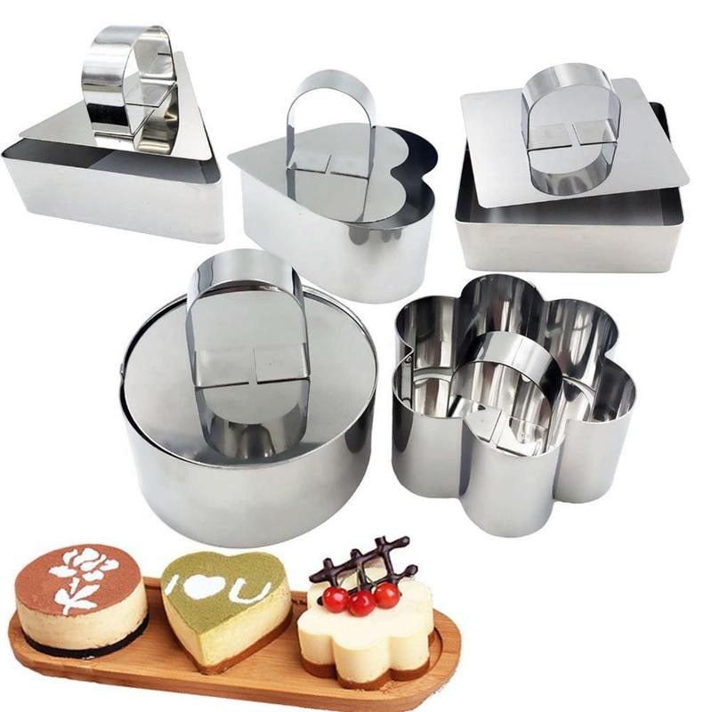 Rvs Mould Voor Ovenschaal Diy Bakvormen Gereedschap Cupcake Salade Dessert Sterven Mousse Ring Cake Kaas Tool