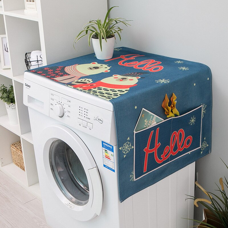 Home Cleaning Carton Dust Covers Washing Machine Covers Refrigerator Dust With Pocket Cotton Dust Cover: A