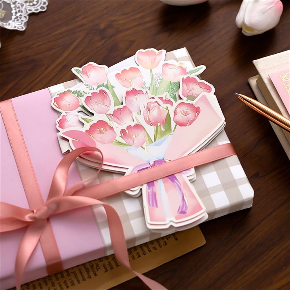 Kawaii Envelope with Folded Greeting Card Stationery Set Wedding Envelope Invitation Romantic Collage Decoration Material