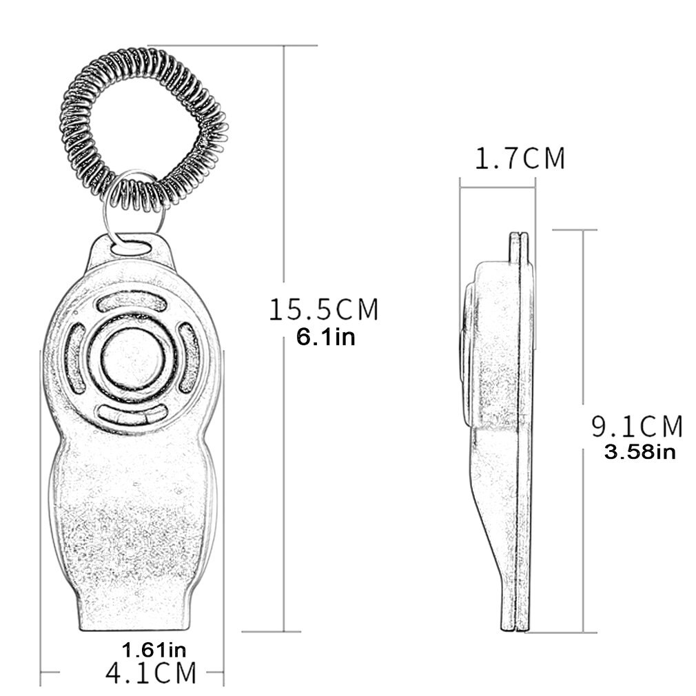Eight Character Two In One Sound For Dog Training Pressure Whistle Multi-function Knob Pet Rattles Dog Ring Trainer