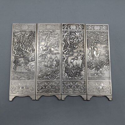 Prachtige Wit Koper Goud En Jade Meisje Lock Stuk Decoratieve Ornamenten